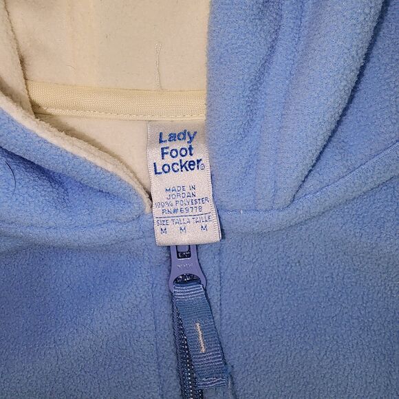 Vintage Lady Foot Locker Blue & Cream Fleece Tracksuit Size M - Picture 7 of 7